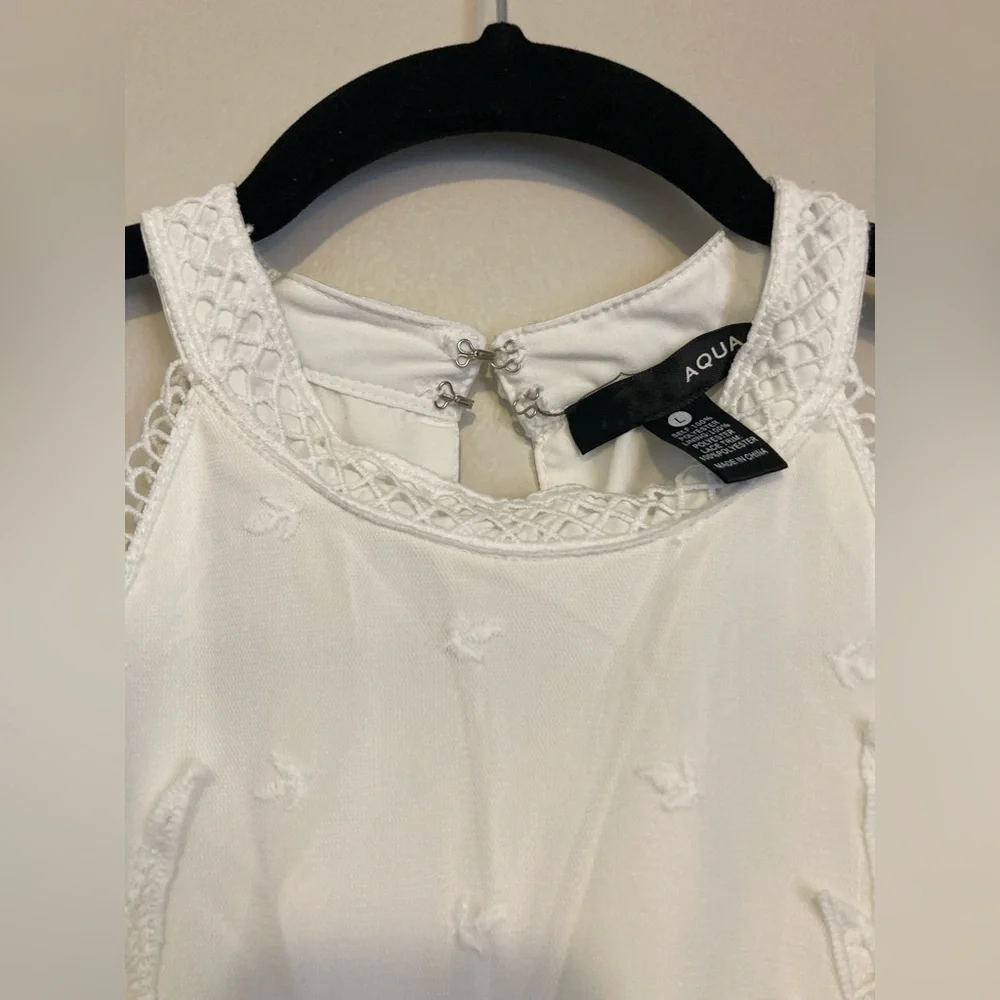 Bloomingdale’s Aqua- Midi lace halter dress - Picture 4 of 5